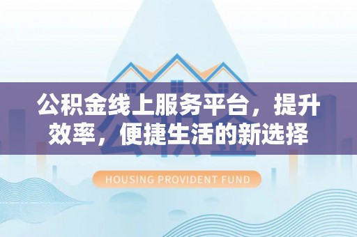 容县公积金线上服务平台，提升效率，便捷生活的新选择