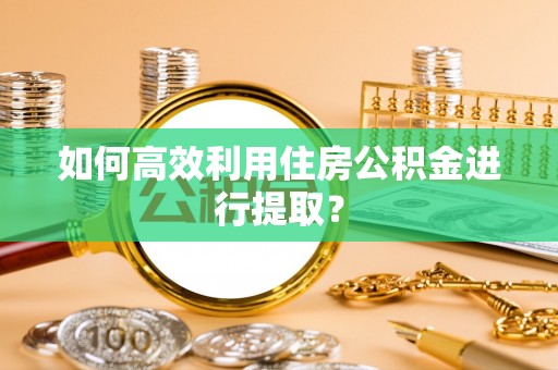 容县如何高效利用住房公积金进行提取？